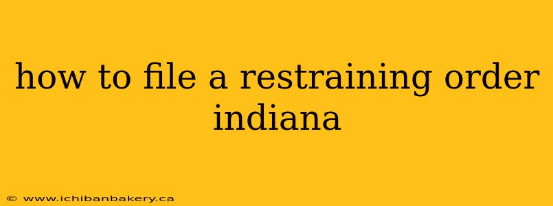 how to file a restraining order indiana