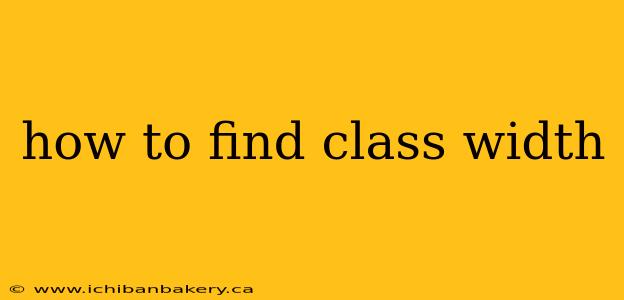how to find class width