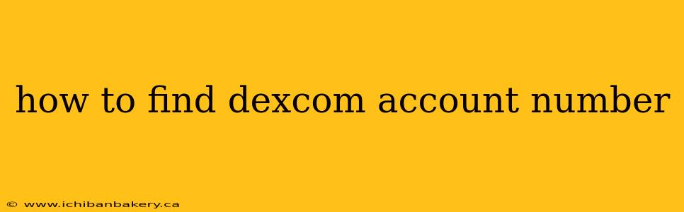 how to find dexcom account number
