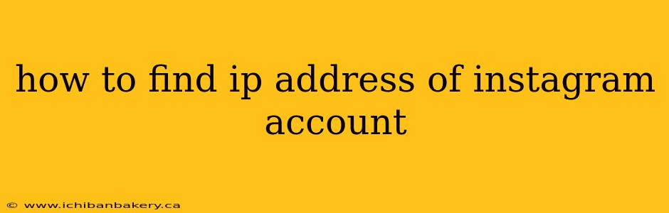 how to find ip address of instagram account