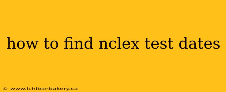 how to find nclex test dates