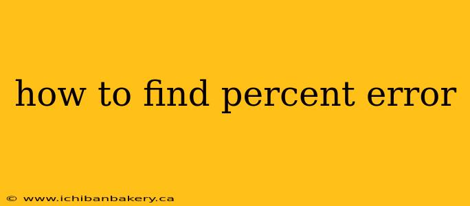 how to find percent error