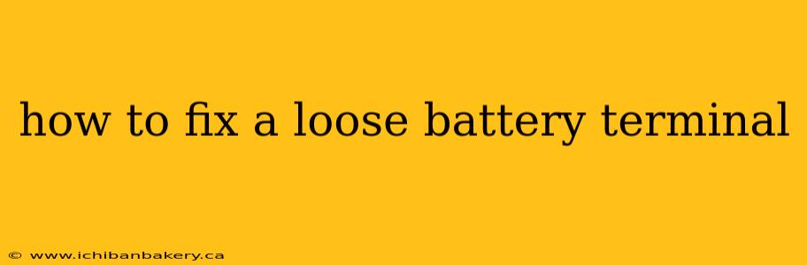 how to fix a loose battery terminal