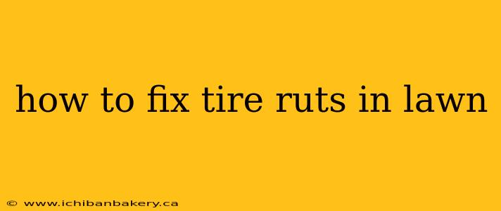 how to fix tire ruts in lawn