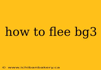 how to flee bg3