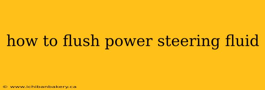 how to flush power steering fluid