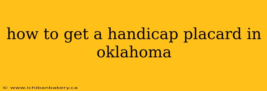 how to get a handicap placard in oklahoma