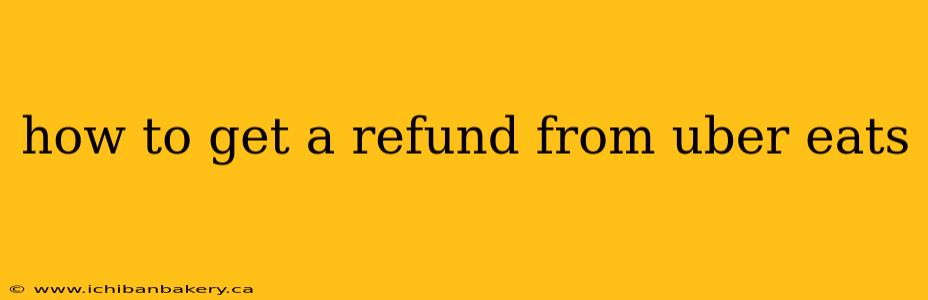 how to get a refund from uber eats