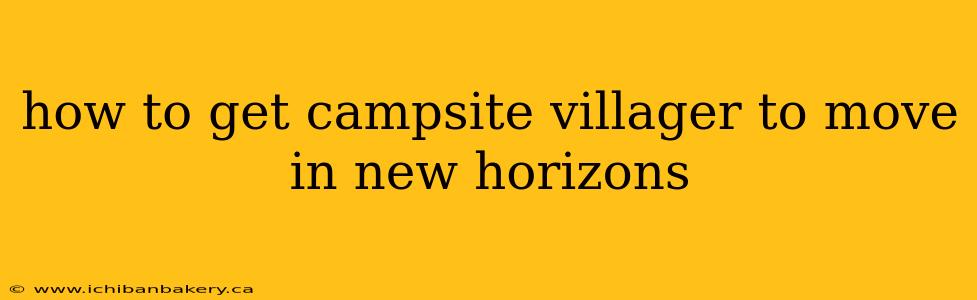how to get campsite villager to move in new horizons