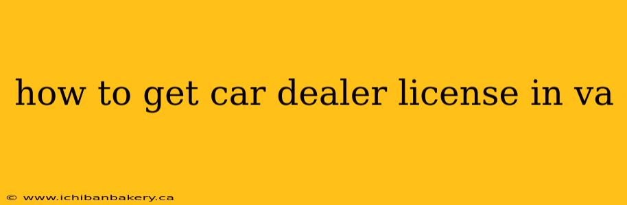 how to get car dealer license in va