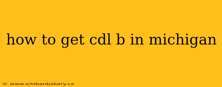 how to get cdl b in michigan