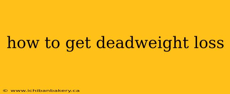 how to get deadweight loss