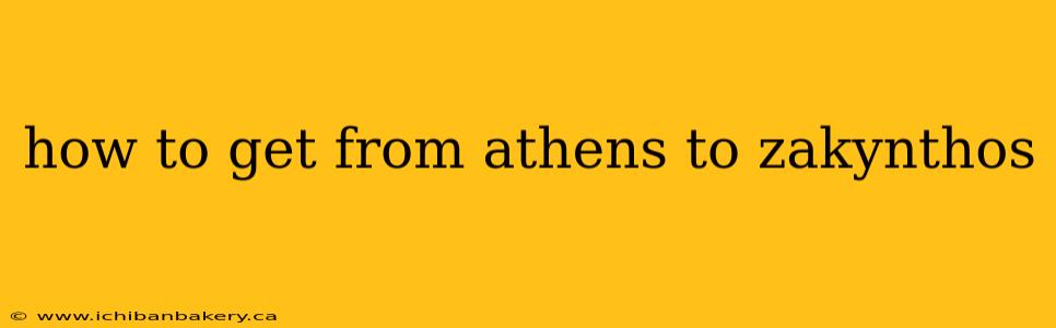how to get from athens to zakynthos