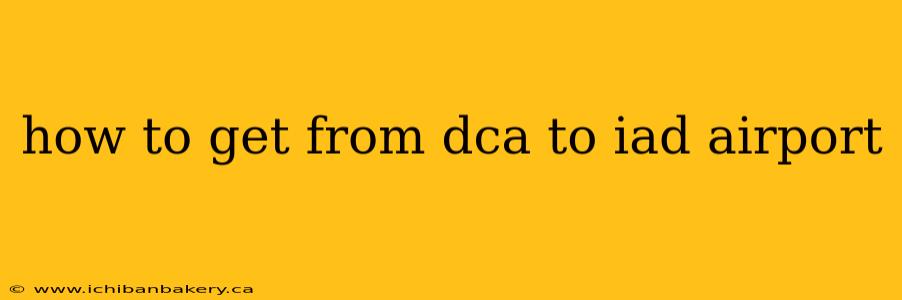 how to get from dca to iad airport