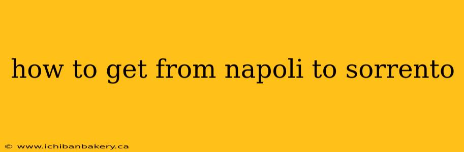 how to get from napoli to sorrento