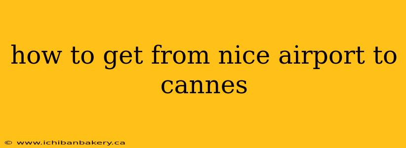how to get from nice airport to cannes