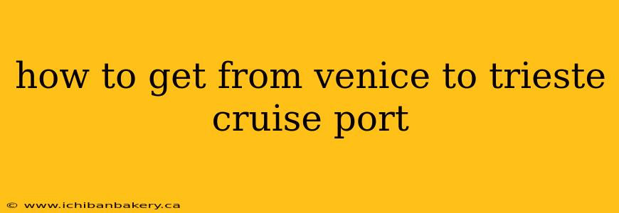 how to get from venice to trieste cruise port