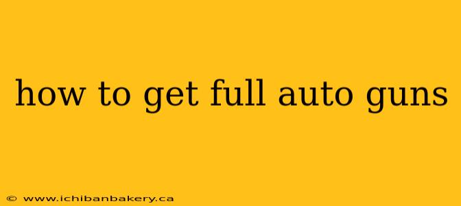 how to get full auto guns