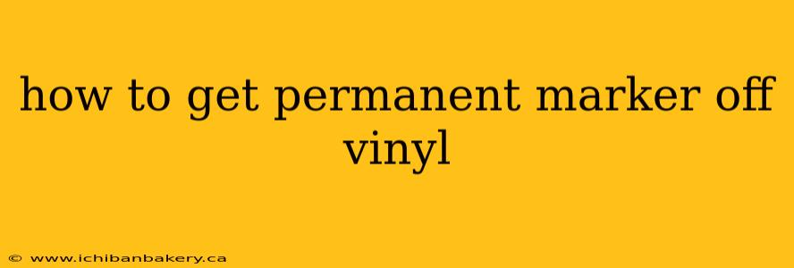 how to get permanent marker off vinyl