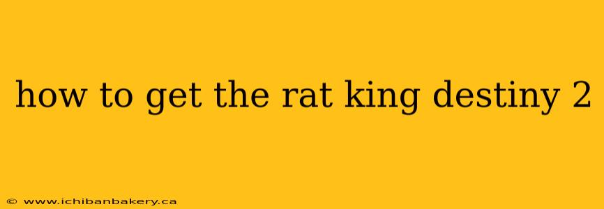 how to get the rat king destiny 2