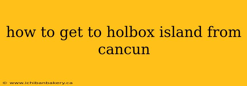 how to get to holbox island from cancun