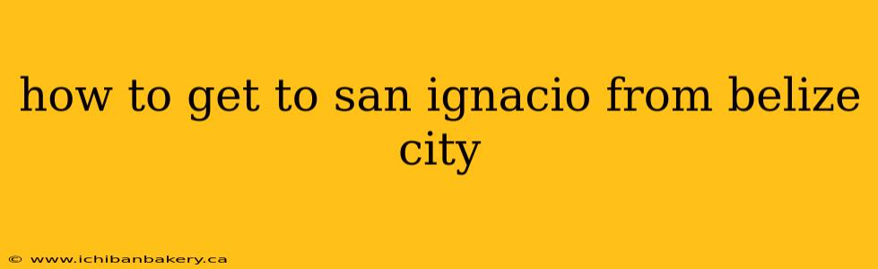 how to get to san ignacio from belize city