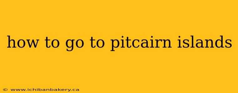 how to go to pitcairn islands