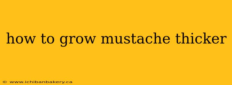 how to grow mustache thicker