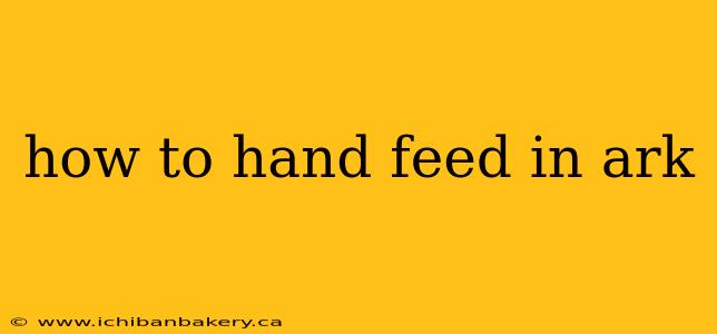 how to hand feed in ark