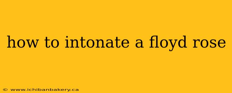 how to intonate a floyd rose
