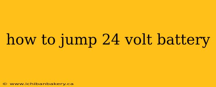 how to jump 24 volt battery