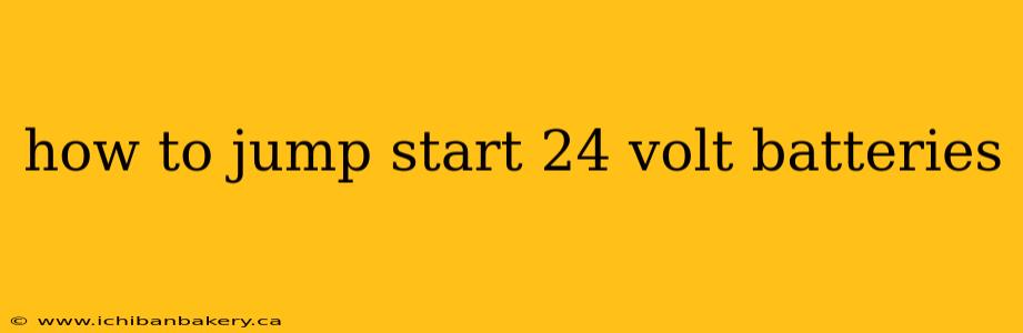 how to jump start 24 volt batteries