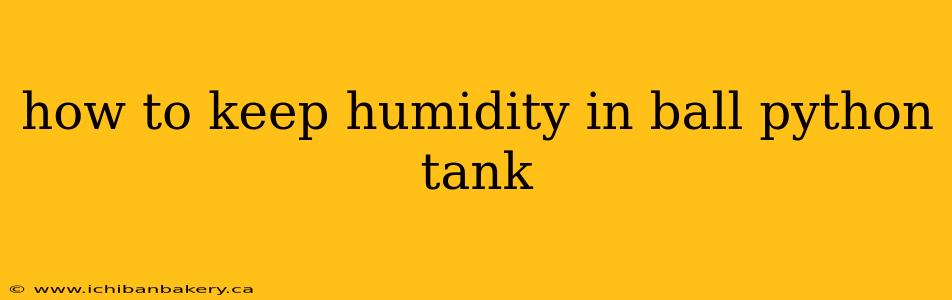 how to keep humidity in ball python tank