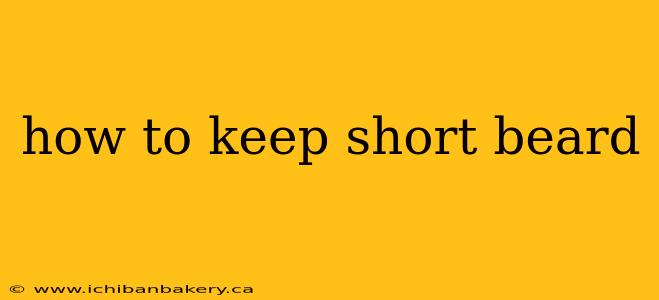 how to keep short beard