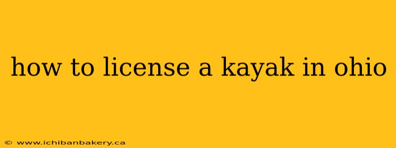 how to license a kayak in ohio