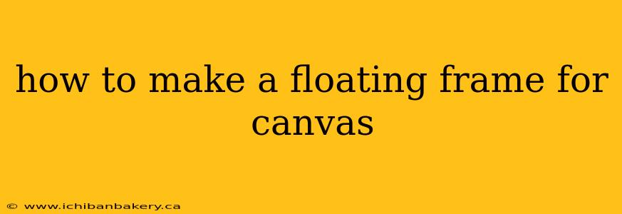 how to make a floating frame for canvas