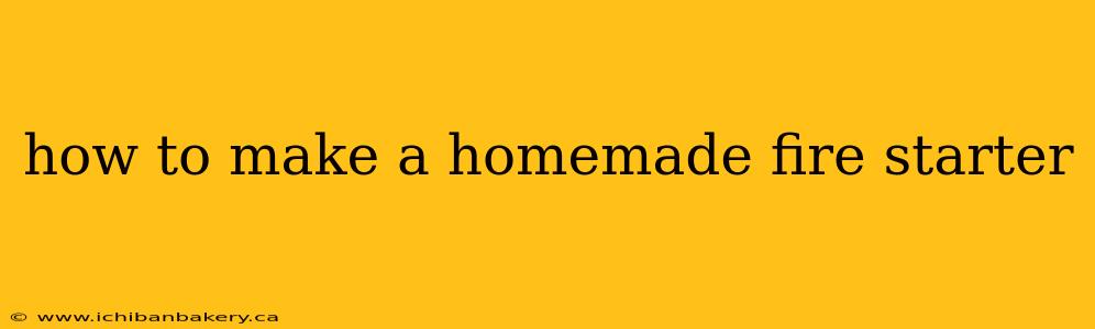 how to make a homemade fire starter