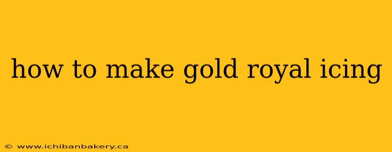 how to make gold royal icing