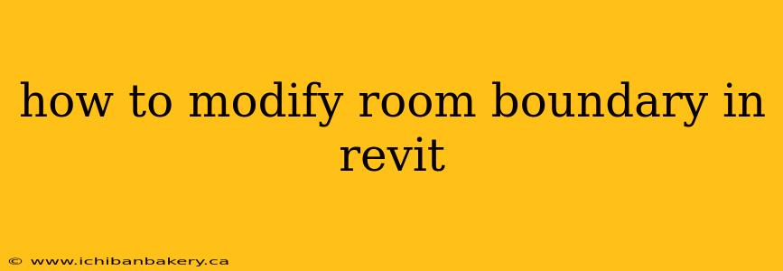 how to modify room boundary in revit