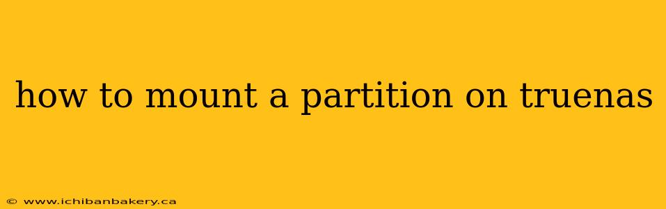 how to mount a partition on truenas