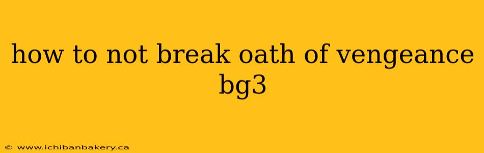 how to not break oath of vengeance bg3