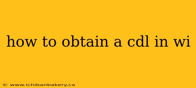 how to obtain a cdl in wi