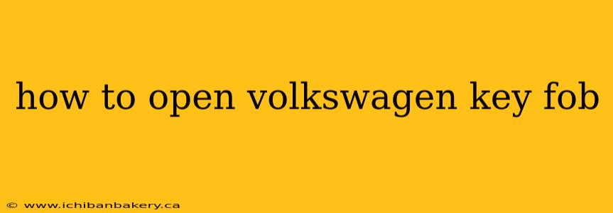 how to open volkswagen key fob
