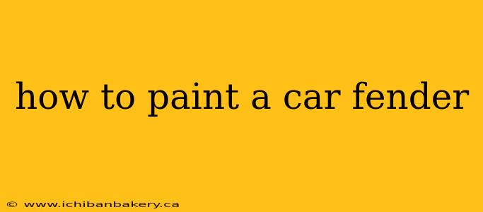 how to paint a car fender