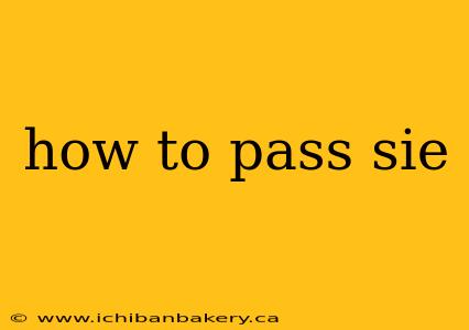 how to pass sie