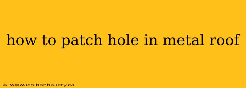 how to patch hole in metal roof