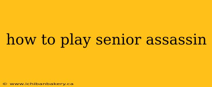 how to play senior assassin