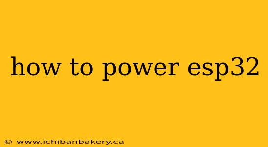 how to power esp32