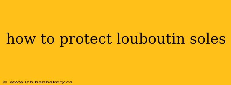 how to protect louboutin soles