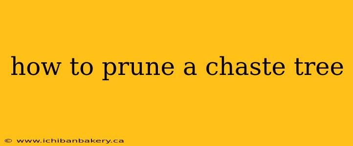 how to prune a chaste tree